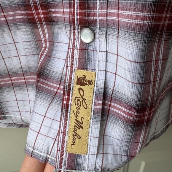 Larry Mahan Cowboy Collection Shirt Woman’s XL Pearl Snap Western Plaid Casual - Picture 8 of 9